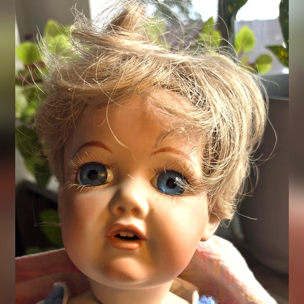 Joan Porcelain Doll - Blonde with Blue Eyes